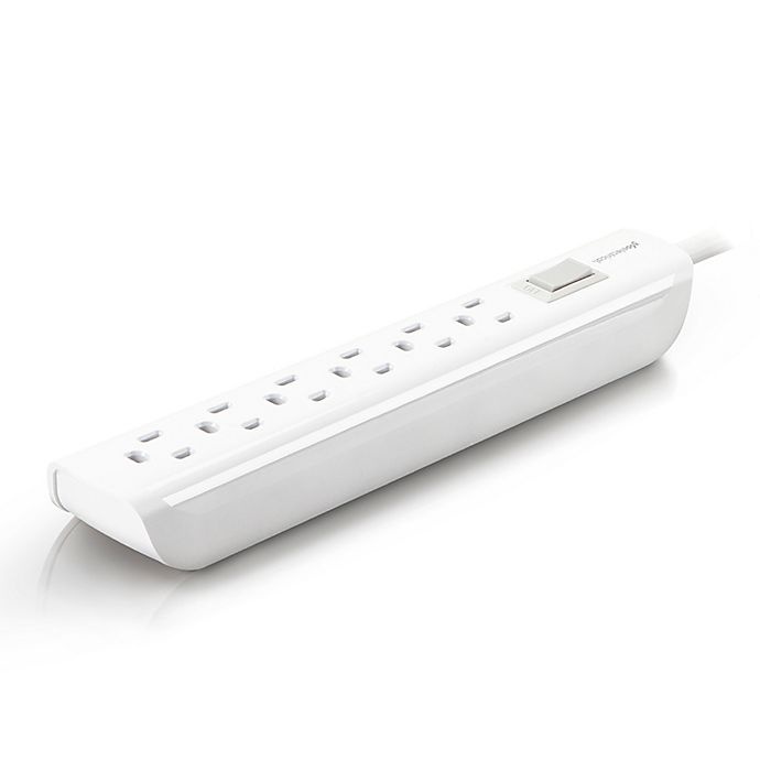 slide 2 of 3, 360 Electrical Villa Power Strip with 6 Outlets - White, 1 ct