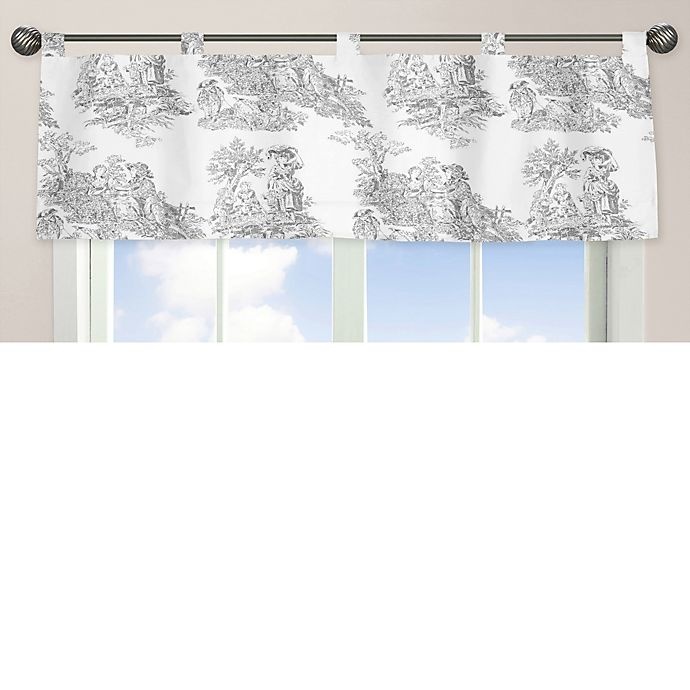 slide 1 of 1, Sweet Jojo Designs French Toile Window Valance - Black/Cream, 1 ct