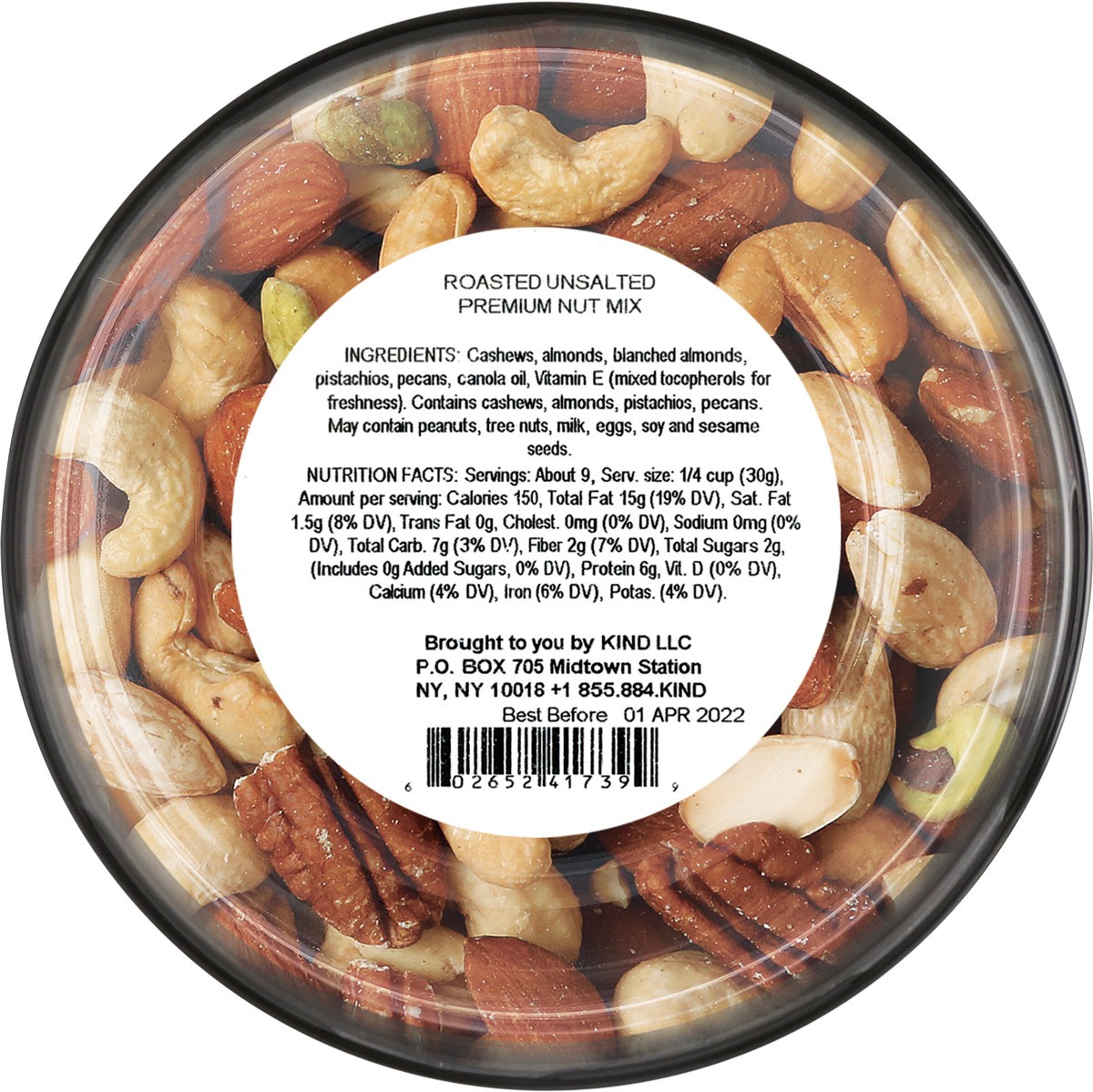 slide 2 of 4, KIND Roasted Unsalted Premium Nut Mix, 9.5 OZ, 9.5 oz