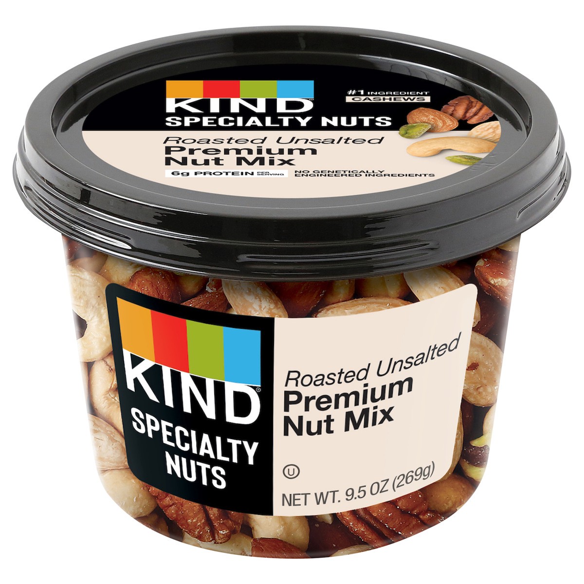 slide 1 of 4, KIND Roasted Unsalted Premium Nut Mix, 9.5 OZ, 9.5 oz