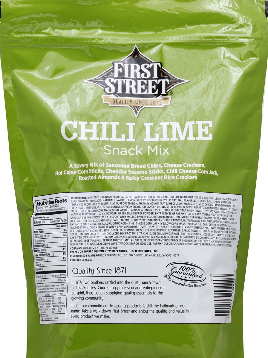 slide 5 of 6, First Street Chili Lime Snack Mix, 28 oz