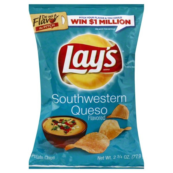 slide 1 of 1, Lay's Southwestern Queso Flavored Potato Chips, 2.75 oz