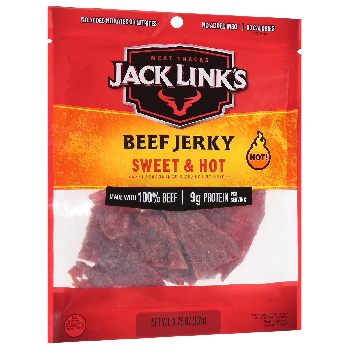 slide 2 of 11, Jack Link's 3.25Oz Jack Link's Sweet & Hot Beef Jerky 1/1 Count, 3.25 oz