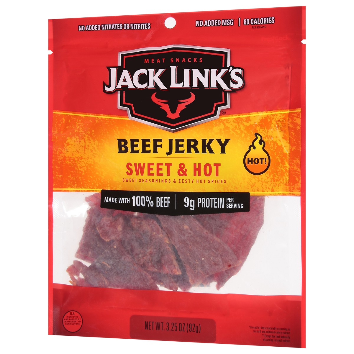 slide 3 of 11, Jack Link's 3.25Oz Jack Link's Sweet & Hot Beef Jerky 1/1 Count, 3.25 oz
