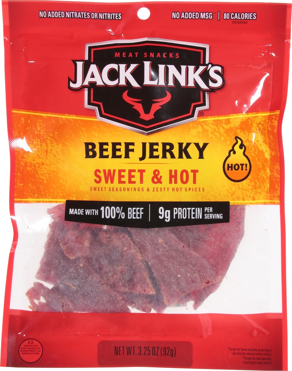 slide 7 of 11, Jack Link's 3.25Oz Jack Link's Sweet & Hot Beef Jerky 1/1 Count, 3.25 oz