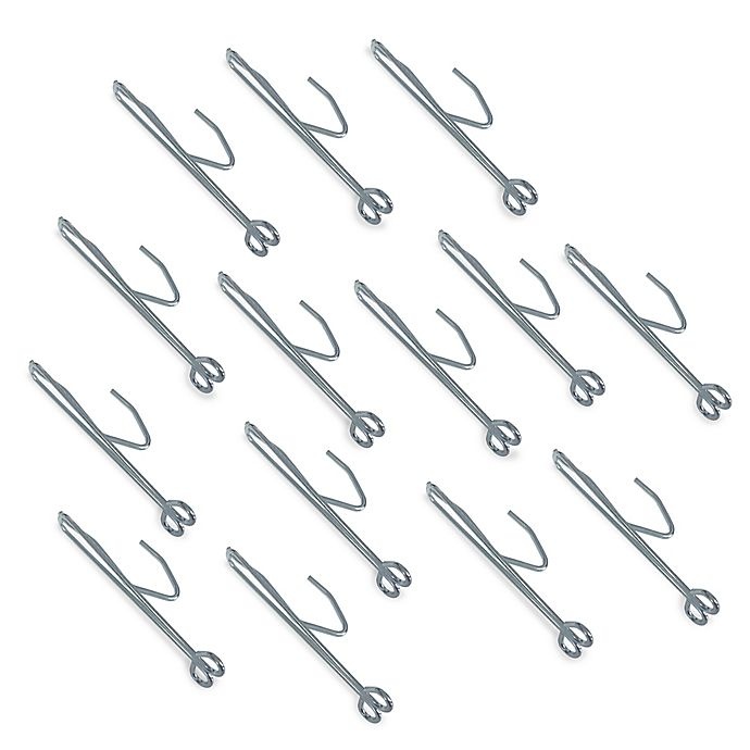 slide 1 of 1, Maytex Slip-In Drapery Hooks for Traverse Rods, 14 ct