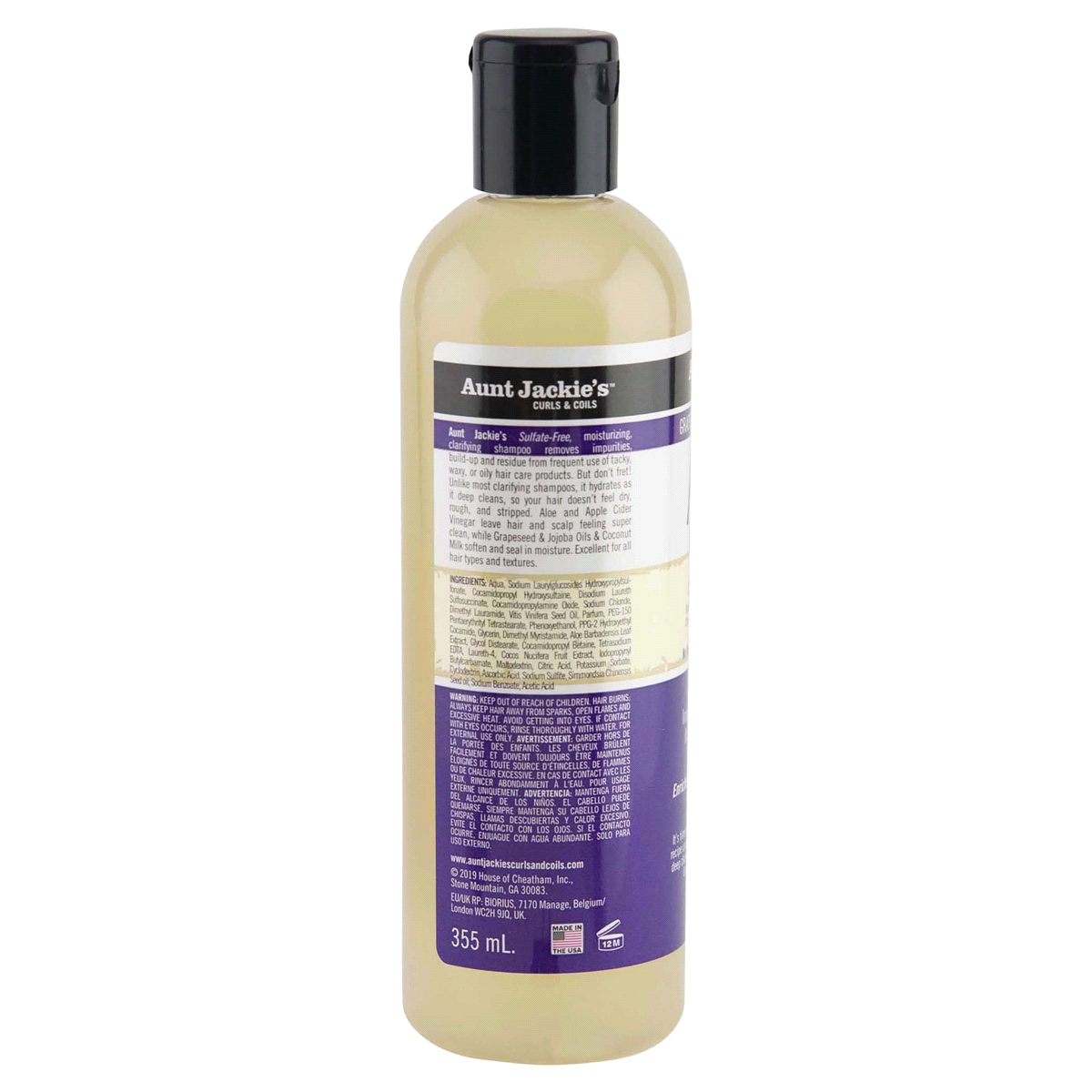 slide 13 of 13, Aunt Jackie's Grapeseed Power Wash Intense Moisture Clarifying Shampoo, 12 oz