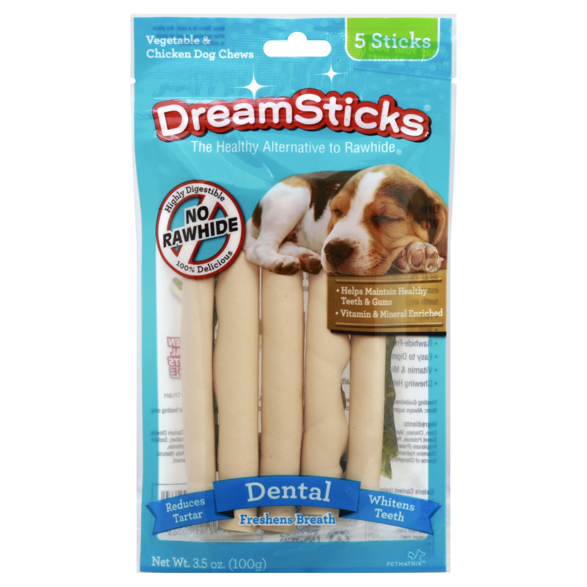 slide 1 of 2, DreamSticks Dream Bone Dental Sticks, 5 ct