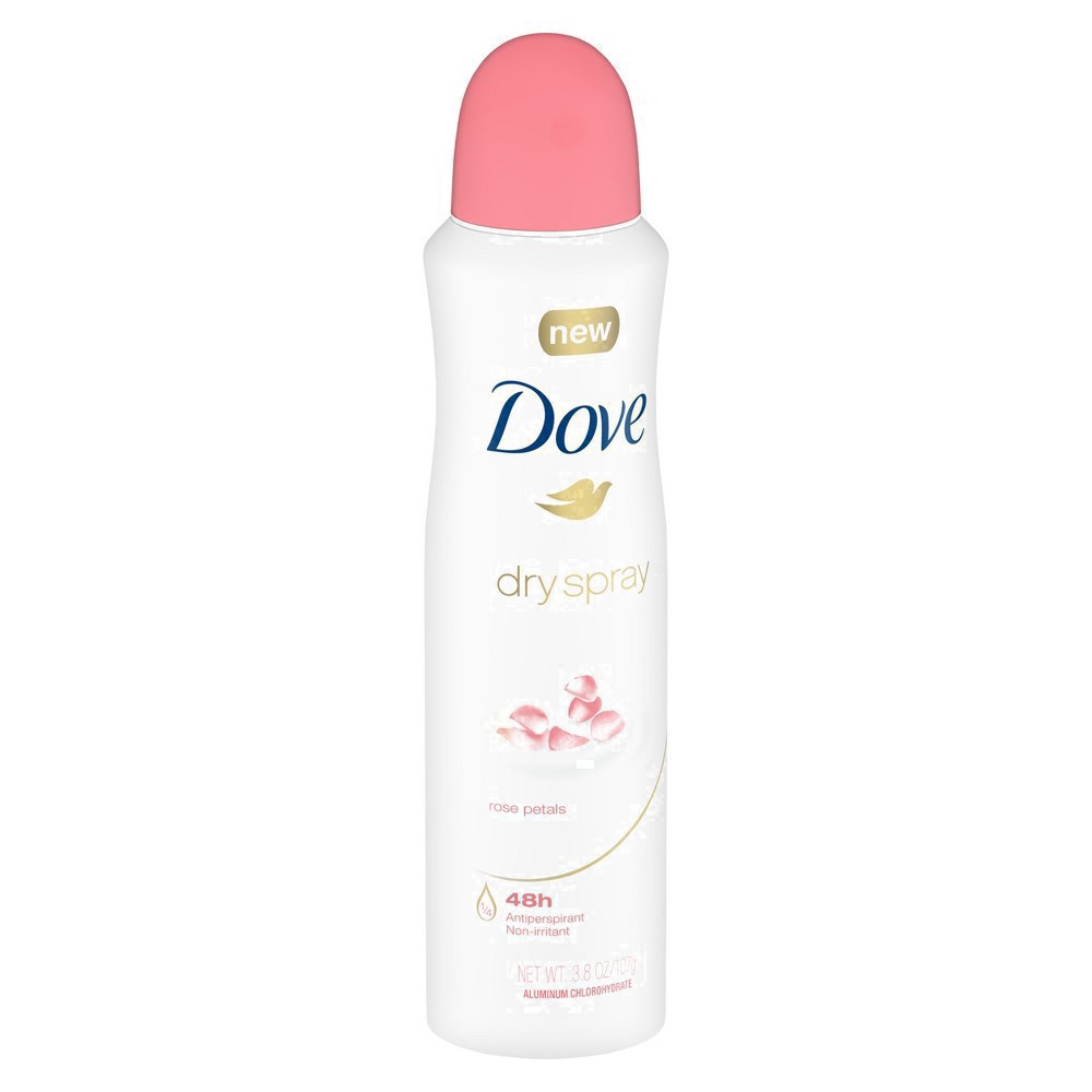 slide 34 of 58, Dove Advanced Care Dry Spray Antiperspirant Deodorant Rose Petals, 3.8 oz