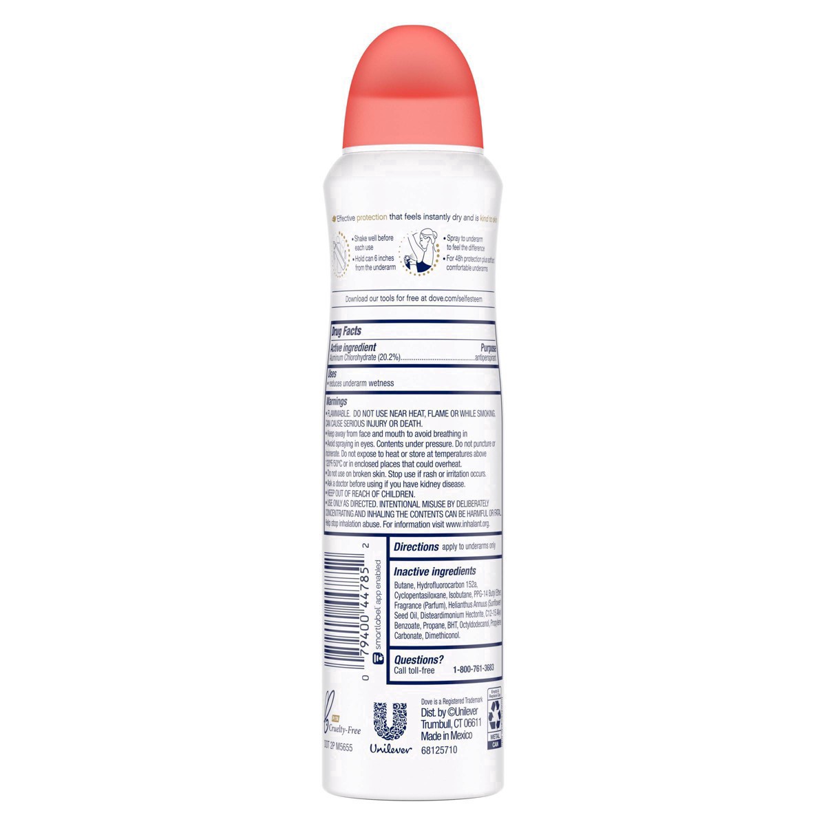 slide 4 of 58, Dove Advanced Care Antiperspirant Deodorant Spray Rose Petals, 3.8 oz, 3.8 oz