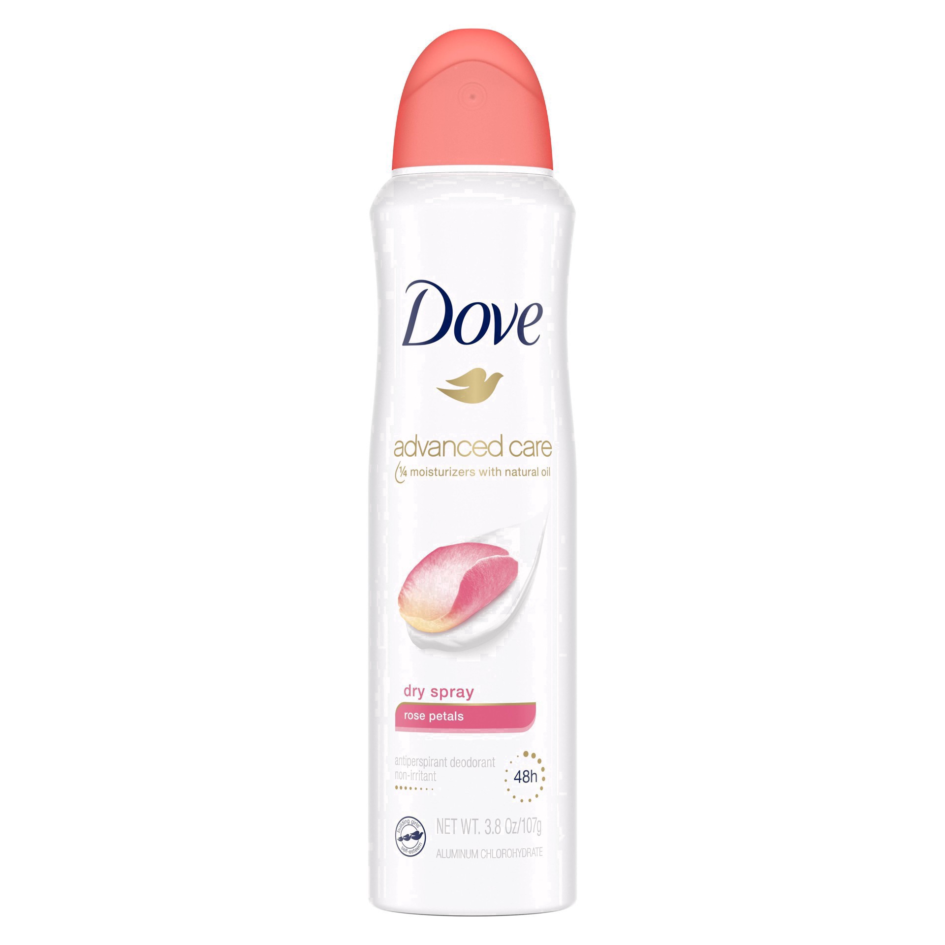 slide 33 of 58, Dove Advanced Care Dry Spray Antiperspirant Deodorant Rose Petals, 3.8 oz