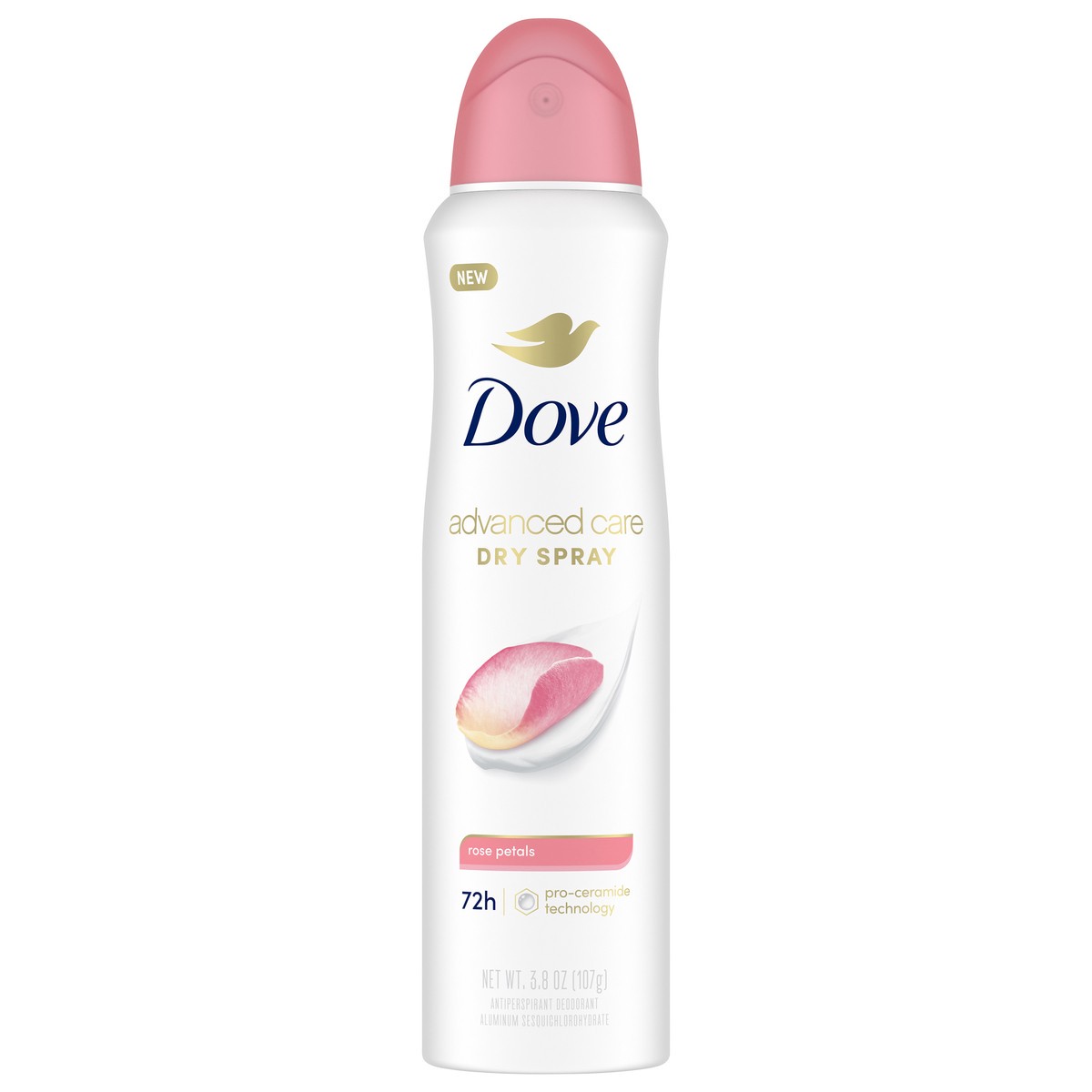 slide 1 of 58, Dove Advanced Care Dry Spray Antiperspirant Deodorant Rose Petals, 3.8 oz