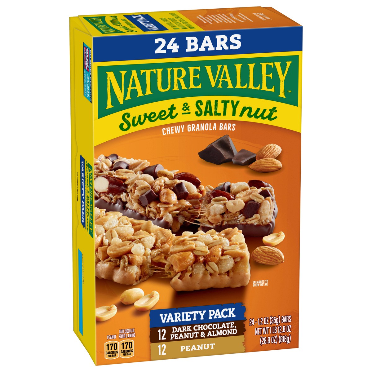 slide 3 of 8, Nature Valley Granola Bars, Sweet and Salty Nut, Variety Pack, 24 Bars- 24 ct, 24 ct