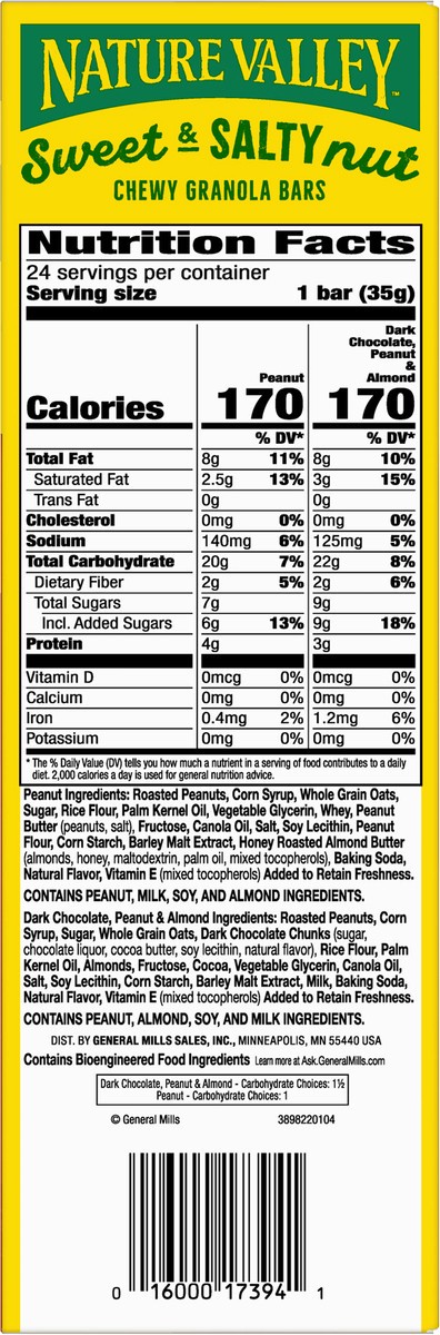 slide 6 of 8, Nature Valley Granola Bars, Sweet and Salty Nut, Variety Pack, 24 Bars- 24 ct, 24 ct