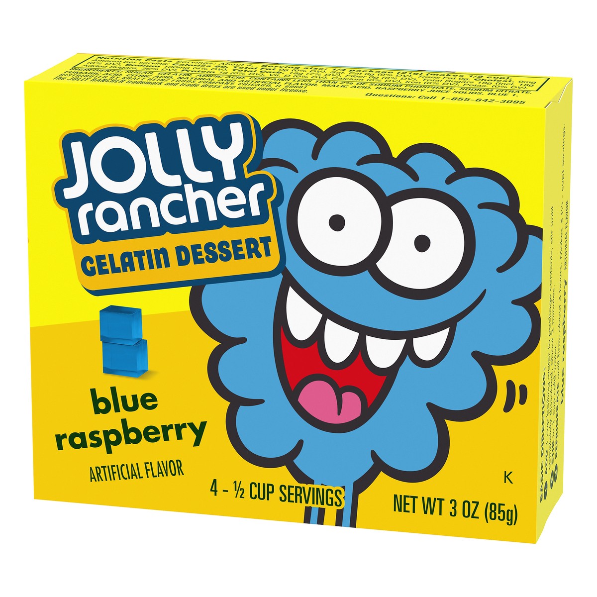 slide 4 of 10, Jolly Rancher Blue Raspberry Gelatin Dessert Mix, 3 oz Box, 3 oz