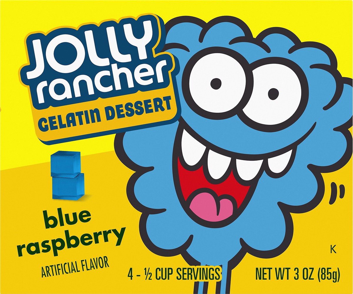 slide 1 of 10, Jolly Rancher Sour Blue Raspberry Gelatin Dessert, 3 oz Box, 3 oz