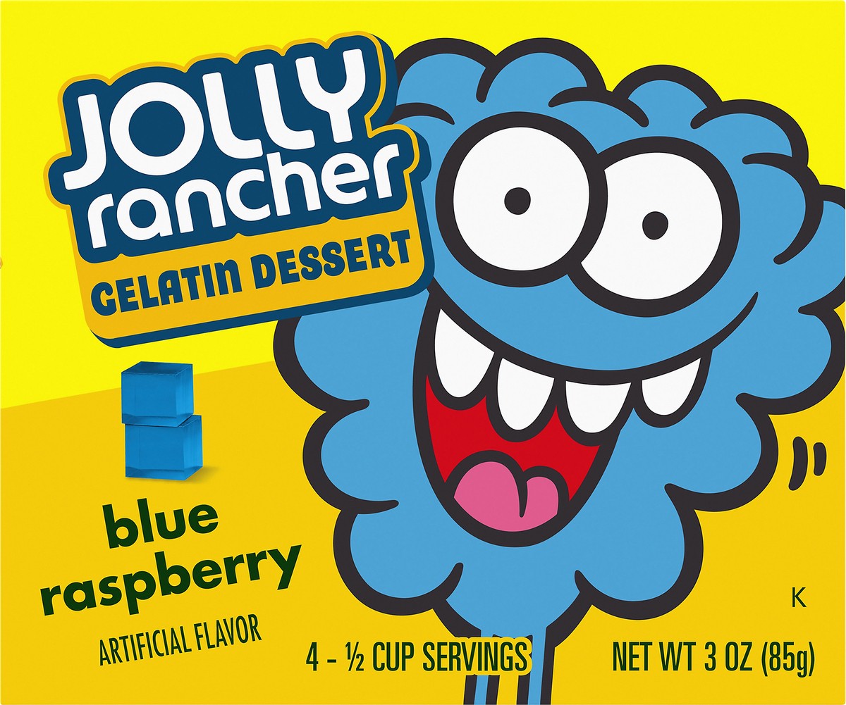 slide 7 of 10, Jolly Rancher Blue Raspberry Gelatin Dessert Mix, 3 oz Box, 3 oz