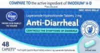 slide 1 of 1, Kroger A-D Anti-Diarrheal Tablets, 48 ct