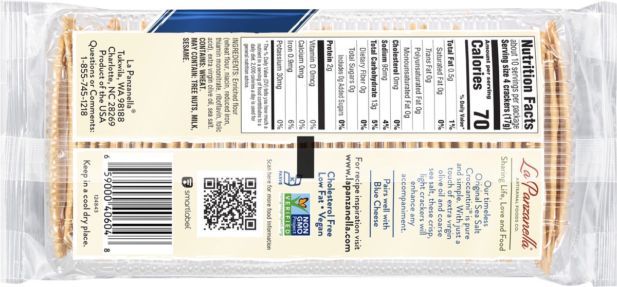 slide 2 of 5, La Panzanilla Original Mini Croccantini Artisan Crackers, 6 oz