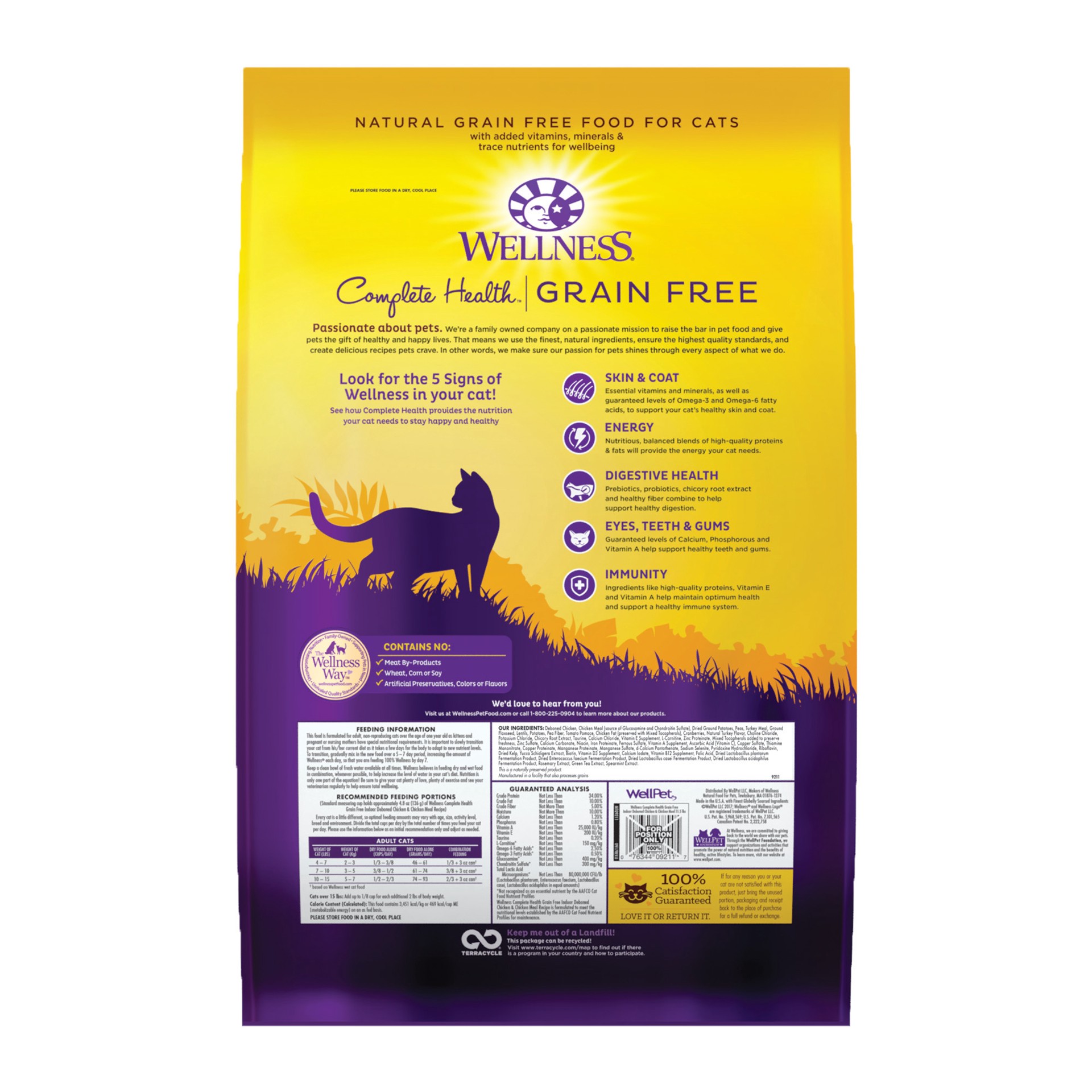 slide 5 of 5, Wellness Complete Health Grain Free Indoor Chicken Dry Cat Food, 1 ct