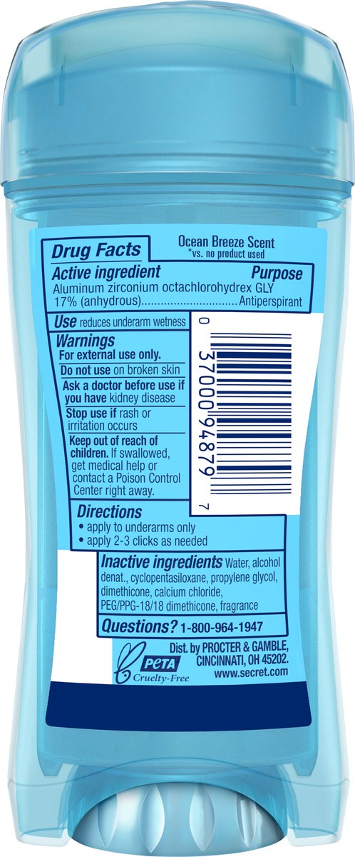 slide 3 of 3, Secret Fresh Clear Gel and Deodorant for Women, Oceanside, 2.6 oz, 2.6 oz