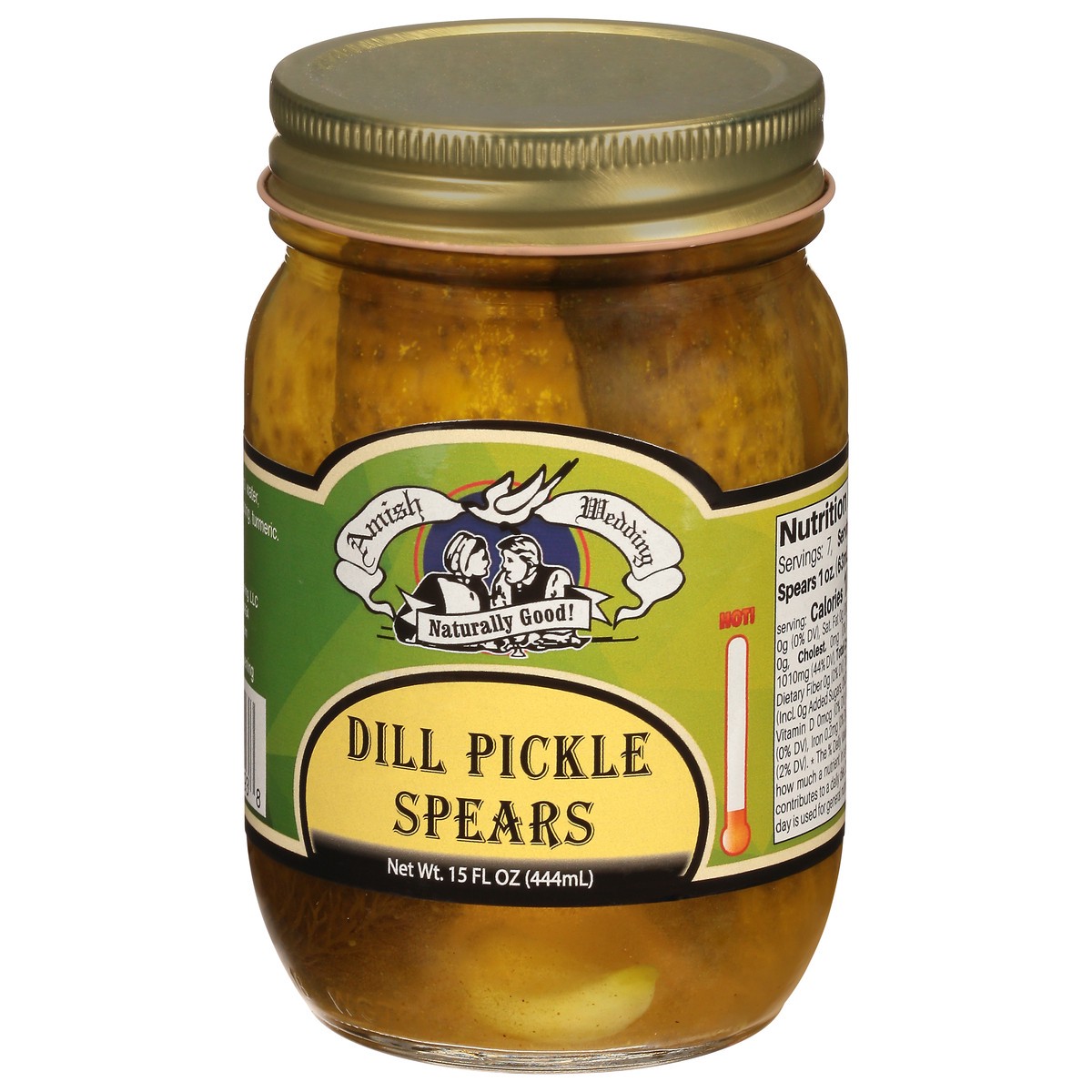 slide 5 of 9, Amish Wedding Hot Dill Pickle Spears 15 fl oz, 15 fl oz