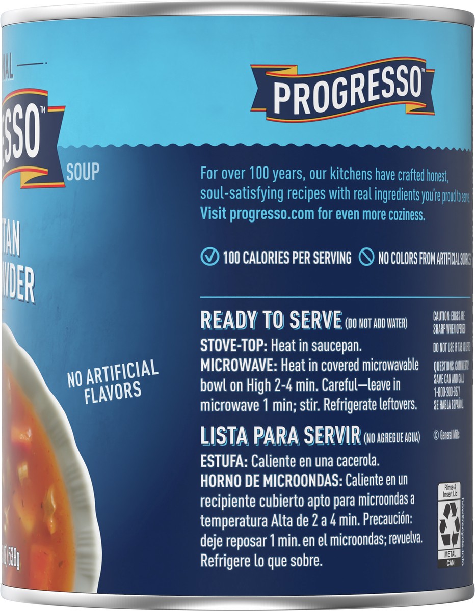 slide 7 of 8, Progresso Traditional, Manhattan Clam Chowder Canned Soup, Gluten Free, 19 oz., 19 oz