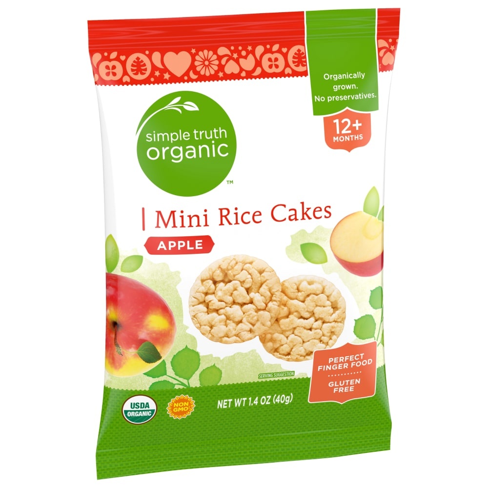 slide 1 of 2, Simple Truth Organic Apple Mini Rice Cakes, 1.4 oz