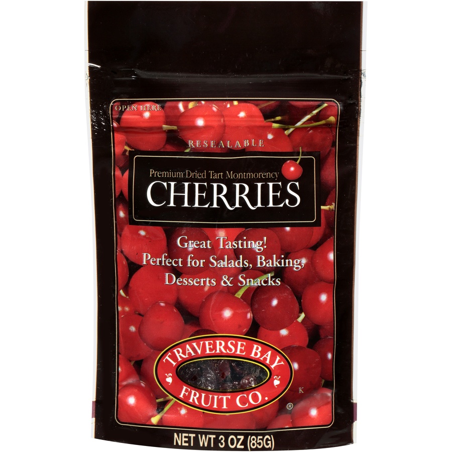 slide 1 of 1, Traverse Bay Fruit Co. Premium Dried Tart Montmorency Cherries, 3 oz