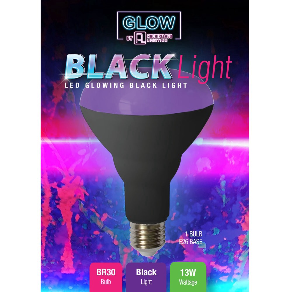 slide 3 of 3, Glow 13W BR30 Black Light Bulb, 1 ct
