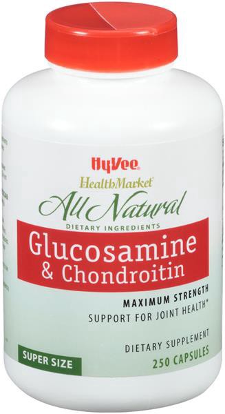 slide 1 of 1, Hy-Vee Healthmarket Maximum Strength Glucosamine & Chondroitin Capsules, 250 ct