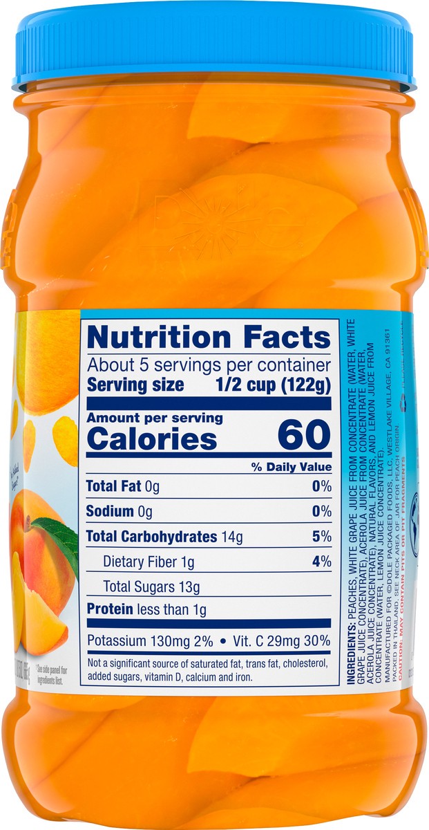 slide 5 of 9, Dole Peach Slices, 23.5 oz