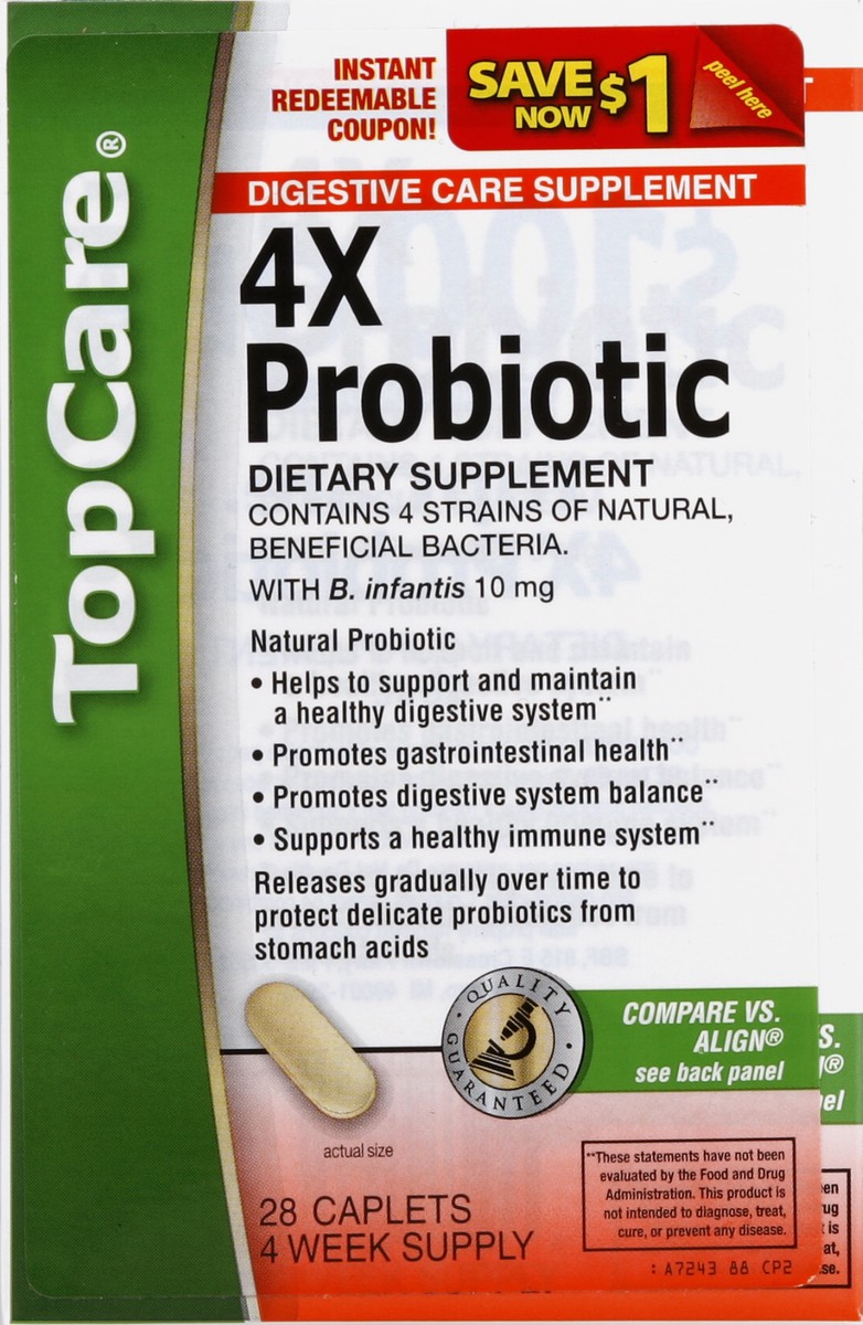 slide 5 of 6, TopCare Health Probiotic Caplets, 28 ct