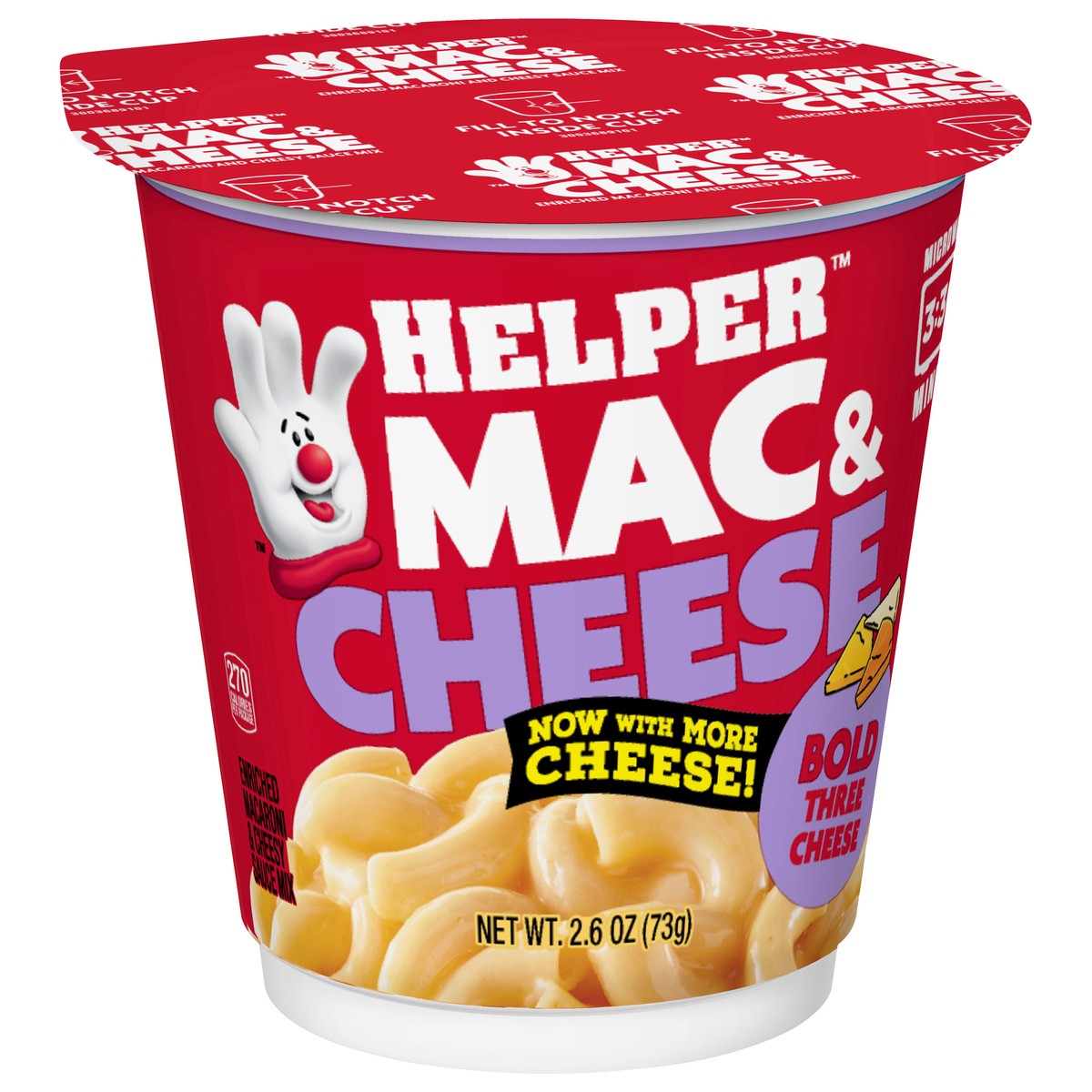slide 9 of 13, Helper Bold Three Cheese Mac & Cheese 2.6 oz Cup\Tub, 2.6 oz