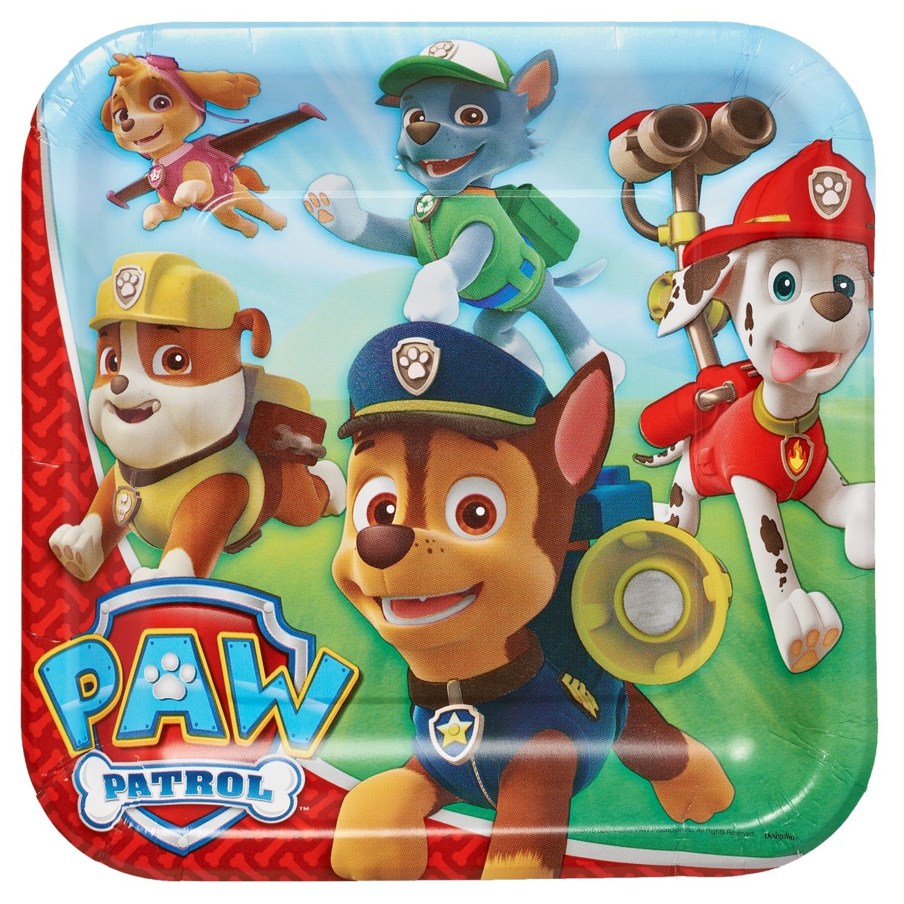slide 1 of 1, PAW Patrol Square Dinner Plate, 8 ct