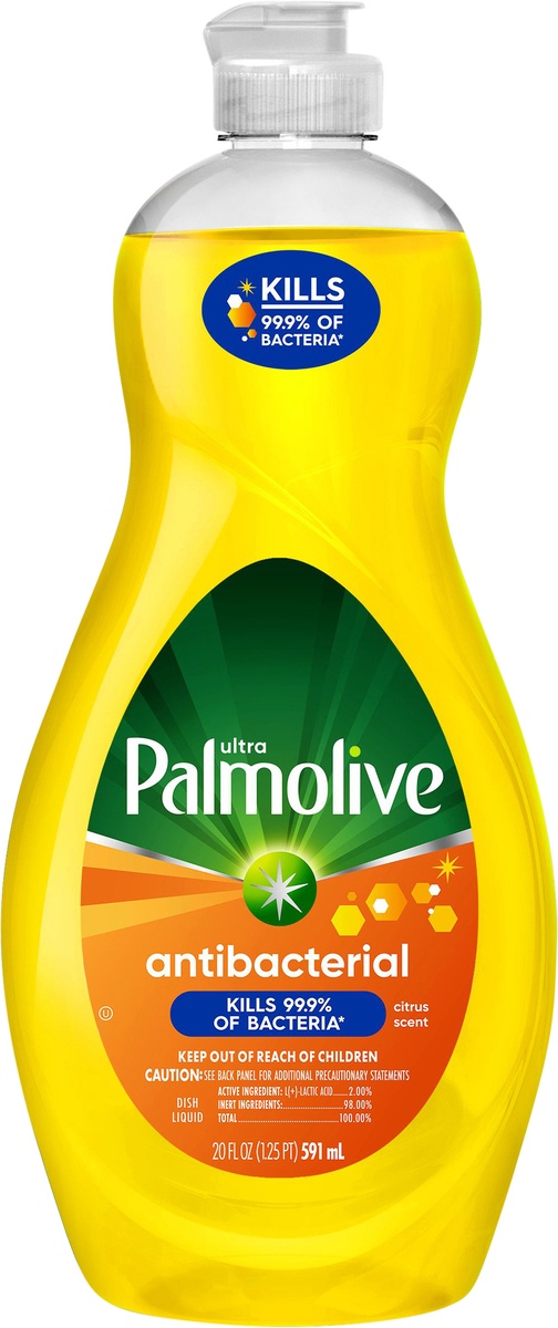 slide 6 of 8, Palmolive Ultra Dishwashing Liquid Dish Soap, Citrus Lemon Scent, 20 oz
