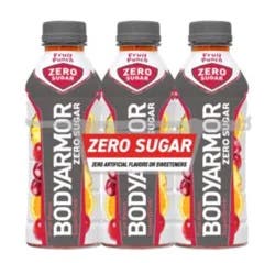 BODYARMOR Zero Sugar Fruit Punch Bottles, 20 fl oz, 6 Pack