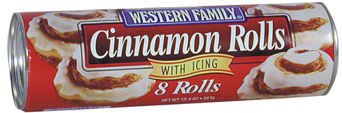 slide 1 of 1, Western Family Cinnamon Rolls With Icing, 12.4 oz