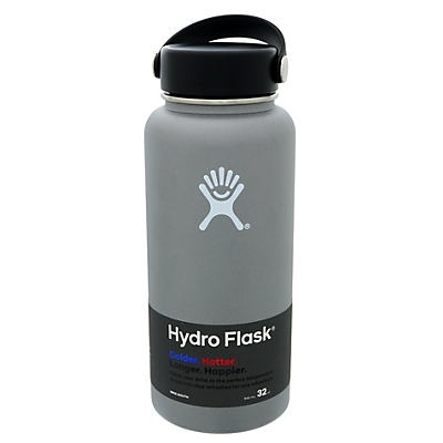 slide 1 of 1, Hydro Flask Wide Mouth Flex Cap Graphite Water Bottle, 32 oz