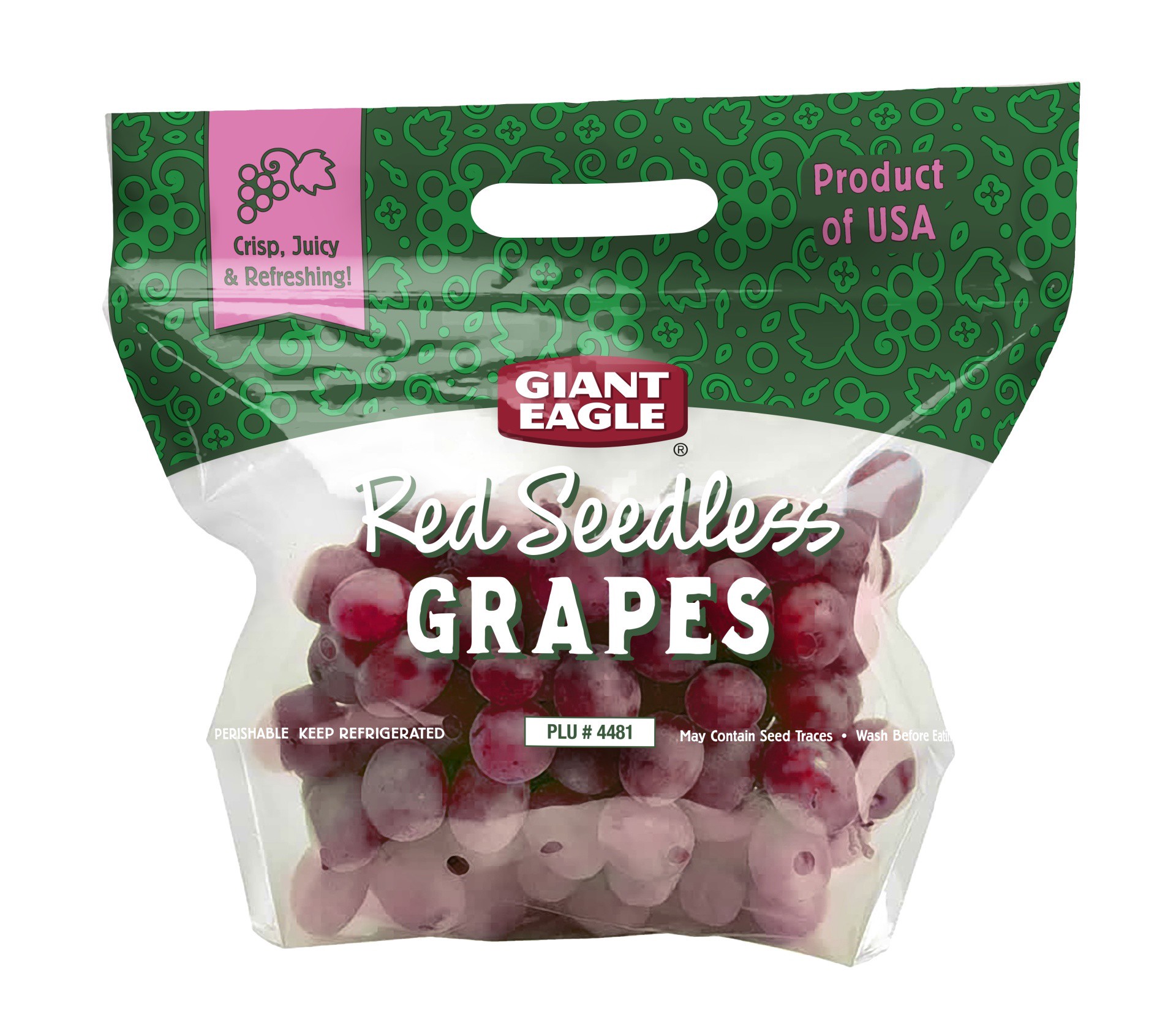 slide 1 of 1, Produce Red Seedless Grapes, per lb