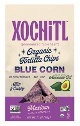 Xochitl Organic Blue Corn Tortilla Chips, 7.5 oz