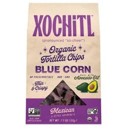 Xochitl Organic Blue Corn Tortilla Chips, 7.5 oz