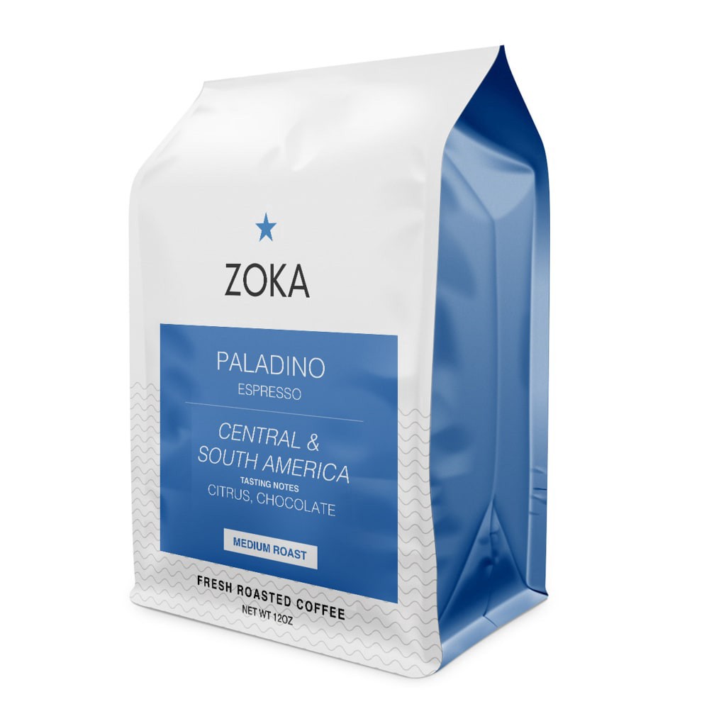 slide 1 of 1, Zoka Espresso Paladino Whole Bean Coffee - 12 Oz, 12 oz