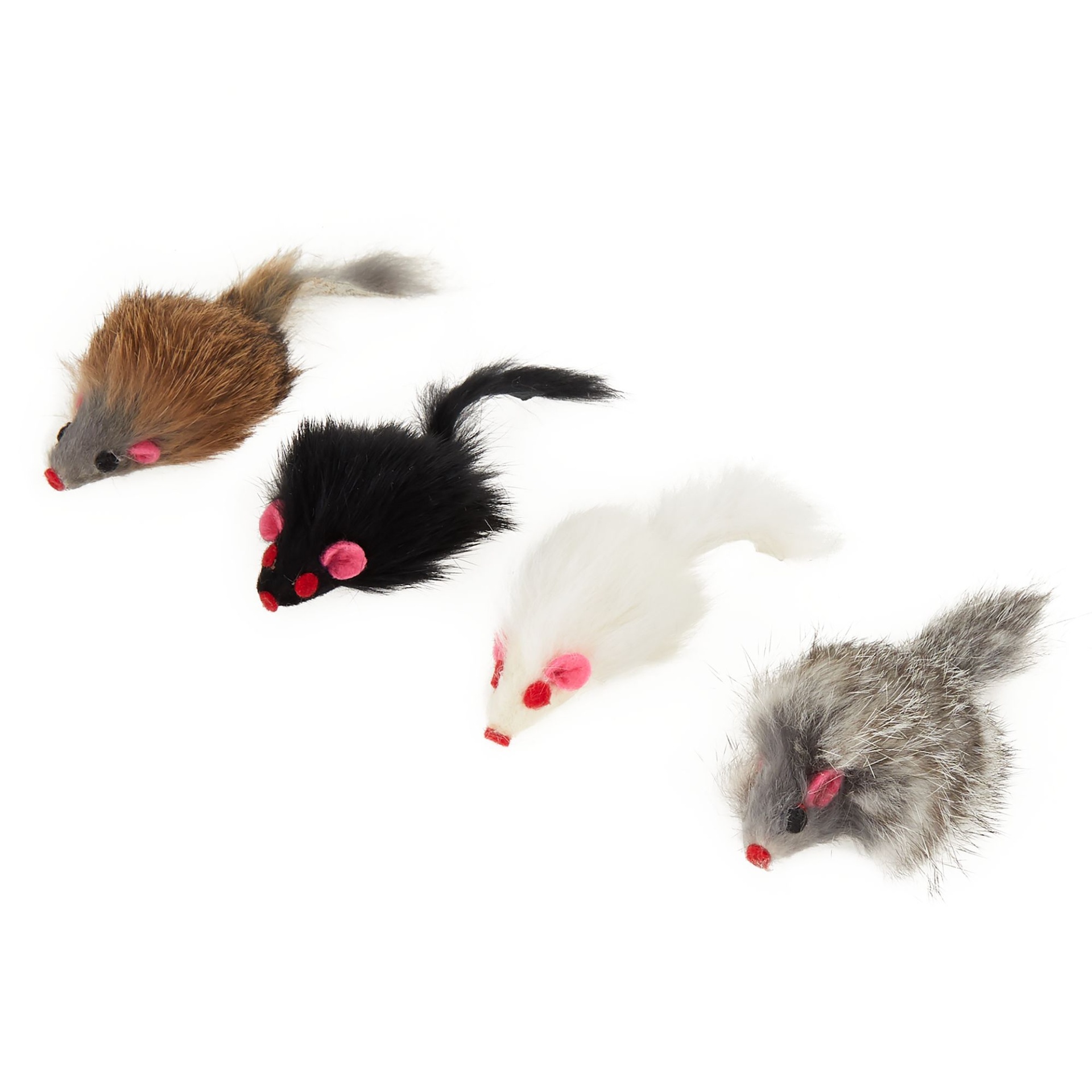 slide 1 of 1, Whisker City Furry Mice Cat Toys, 4 pack, 1 ct