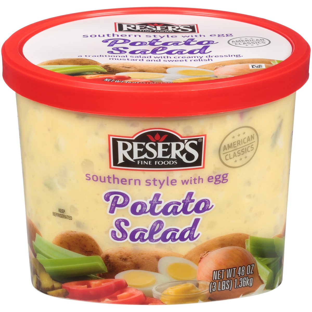 slide 1 of 1, Reser's Southern Style Potato Salad with Eggs, 3 lb., 3 lb