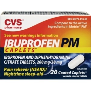 slide 1 of 1, CVS Pharmacy Cvs Health Ibuprofen Pm Coated Caplets, 20 ct