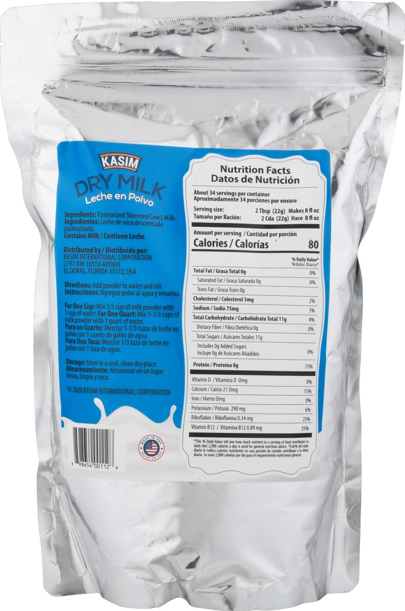 slide 13 of 14, Kasim Non-Fat Instant Dry Milk 26 oz, 26 oz