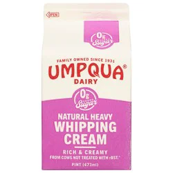 Umpqua Dairy Natural Heavy Whipping Cream 1 pt