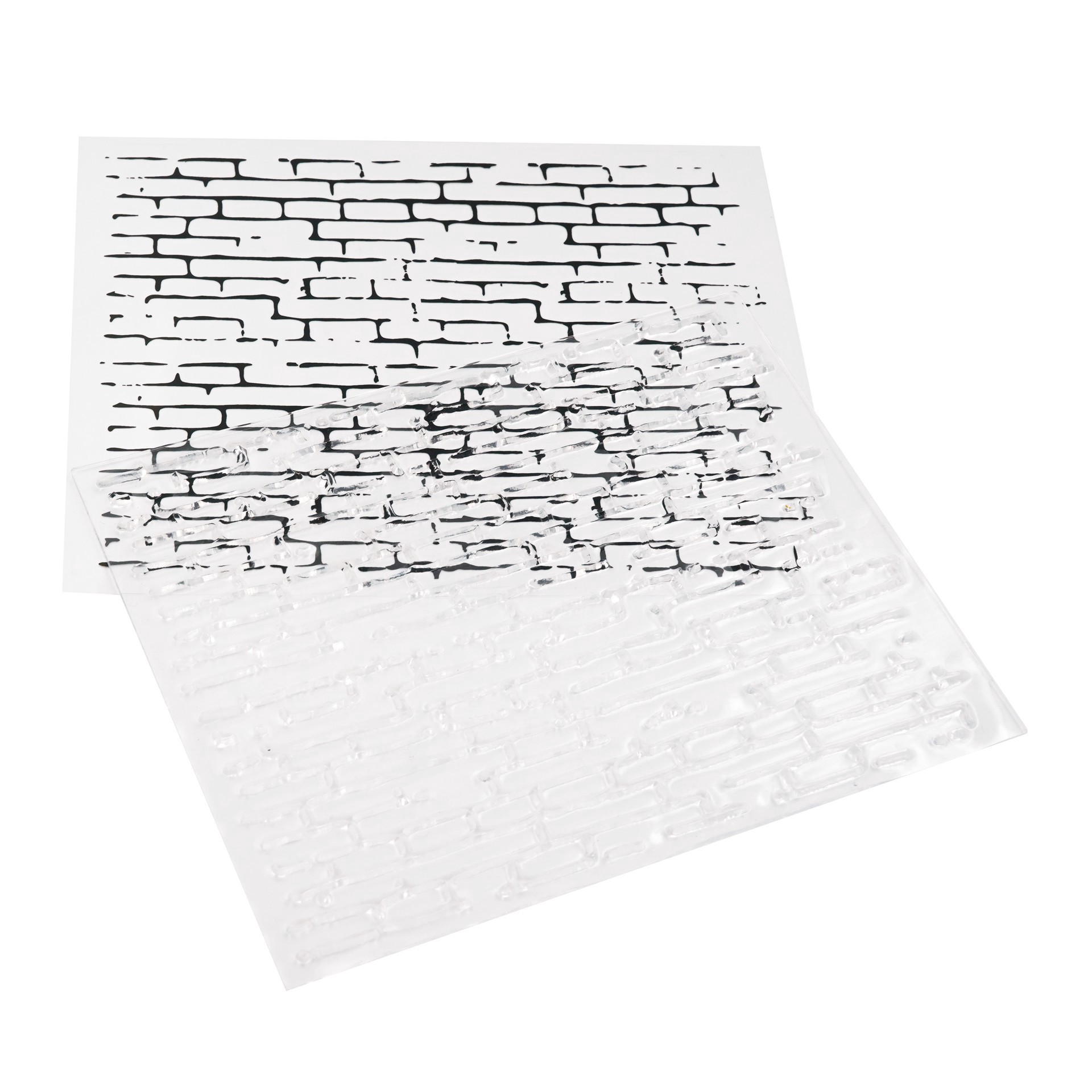 slide 2 of 3, Brick Pattern Clear Stamp By Recollections, 6 in x 4.7 in