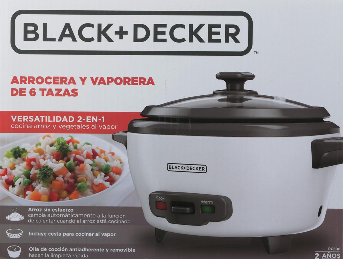 slide 8 of 11, BLACK+DECKER 2-In-1 Versatility 6-Cup Rice Cooker and Steamer 1 ea, 1 ct